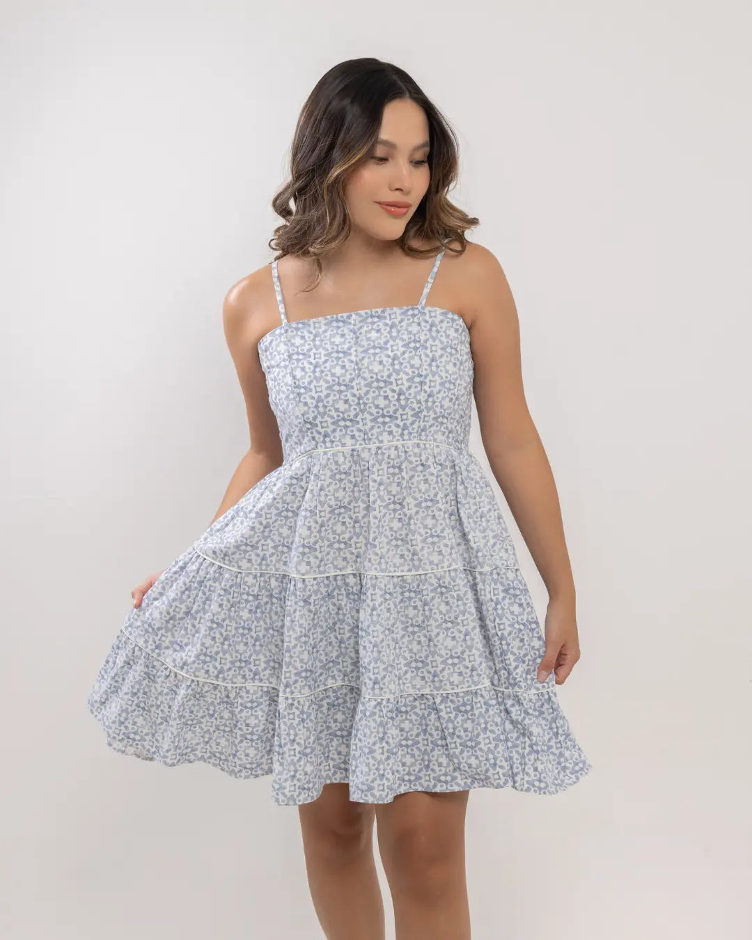 Vestido Amapola estampado azul