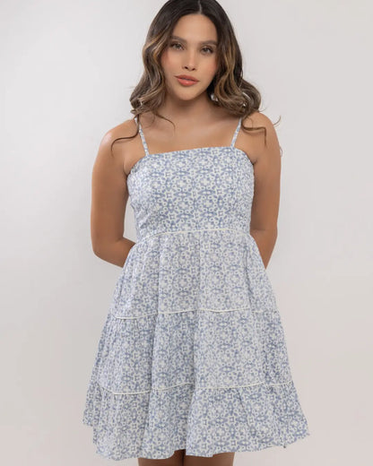 Vestido Amapola estampado azul