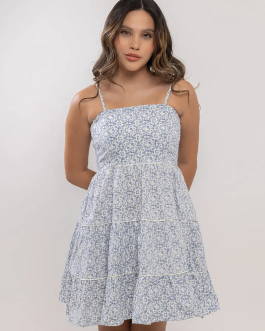 Vestido Amapola estampado azul